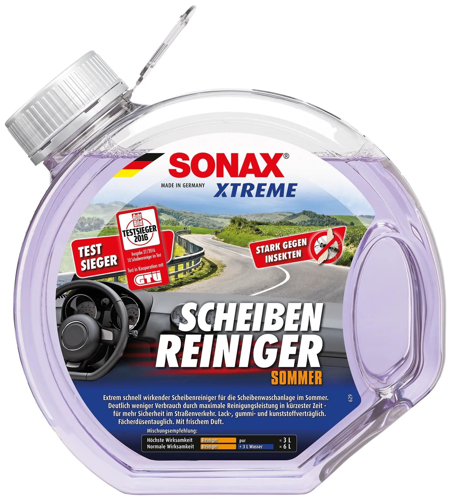 SONAX scheibenreiniger xtreme sommer window cleaner 3l xtreme summer