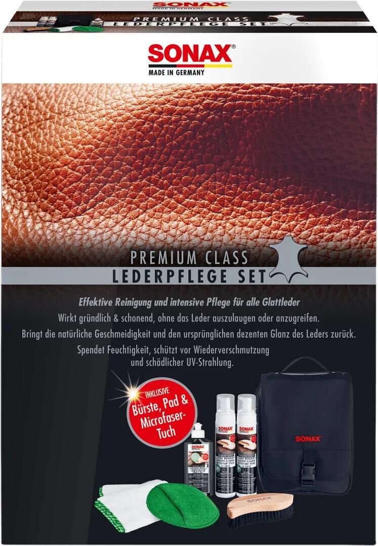 SONAX lederpflegemittel premiumclass led care set premium class