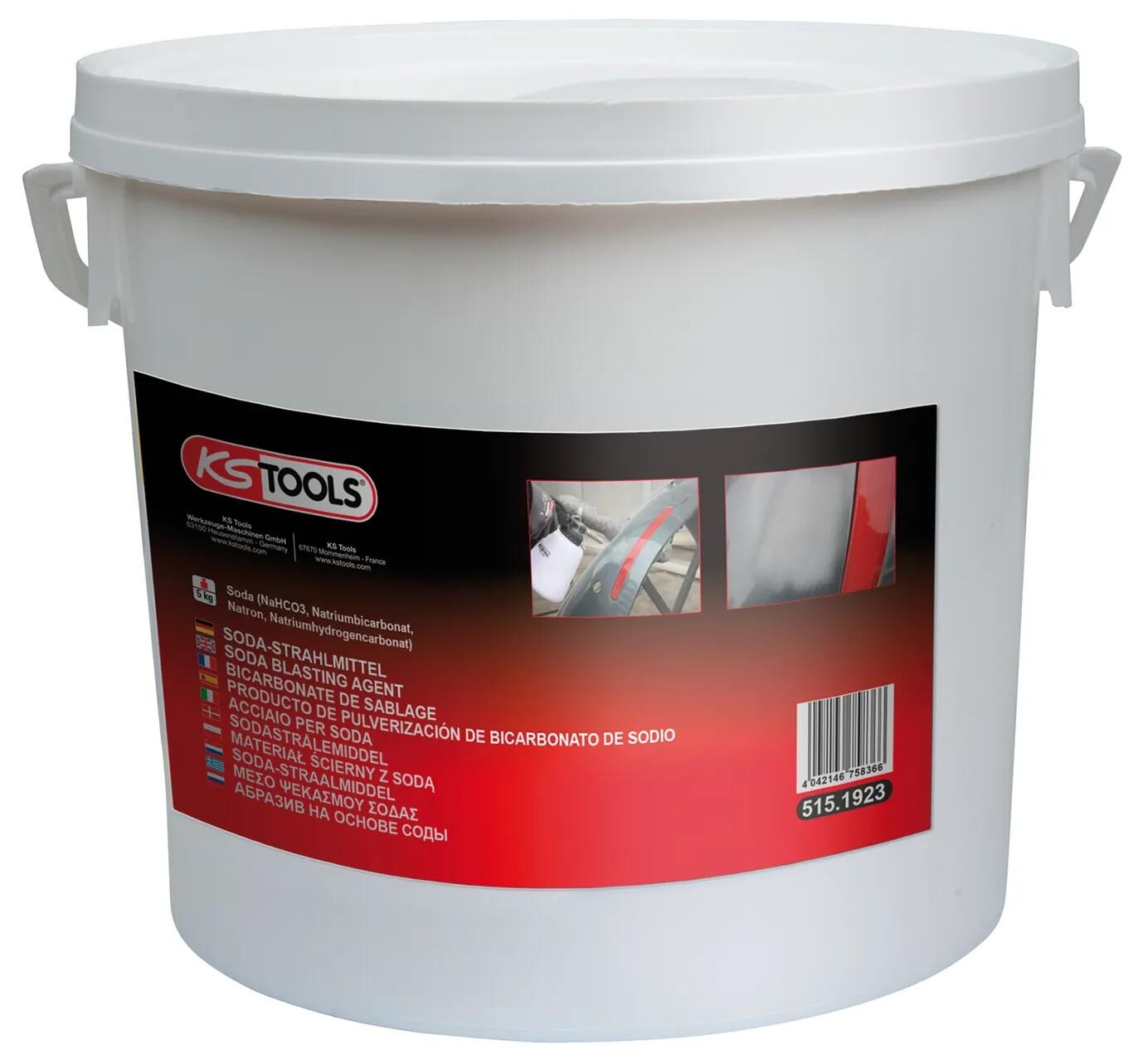 KS TOOLS strahlmittel soda blasting agent 5 kg bucket