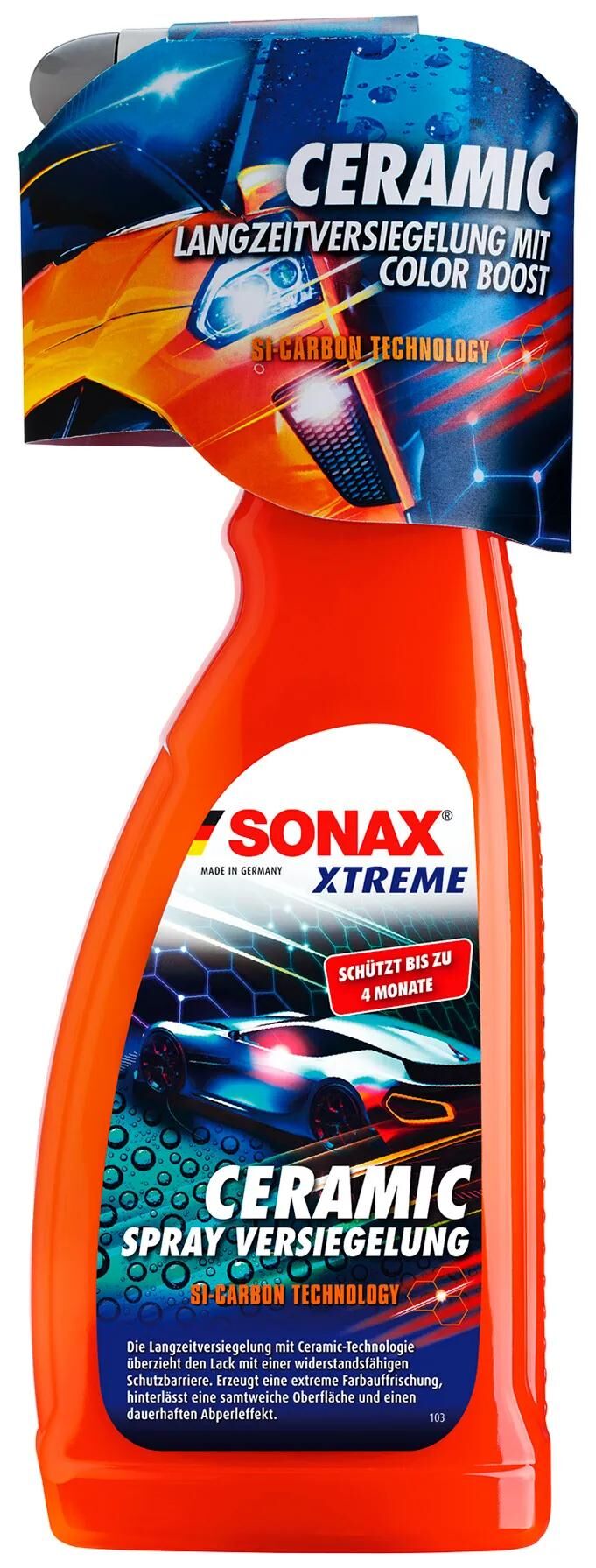 SONAX lackversiegelung ceramic paint sealant 750ml xtreme ceramic