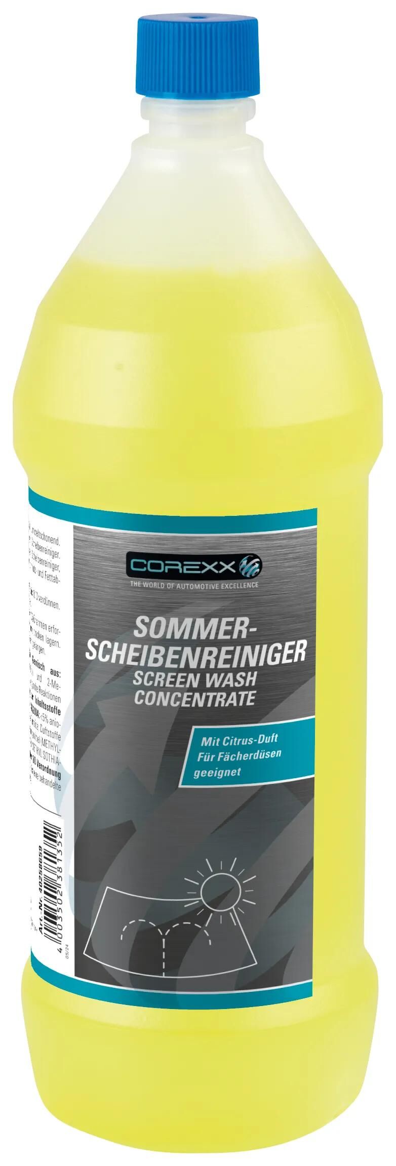 COREXX scheibenreiniger sommer citrus window cleaner concentrate 1l
