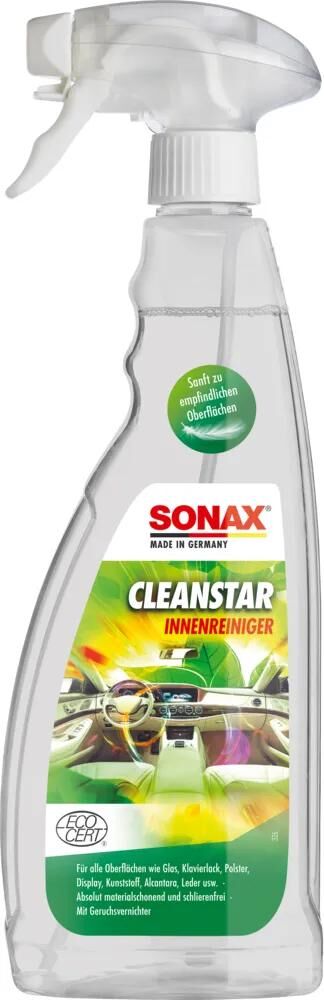 SONAX innenreiniger cleanstar ecocert interior cleaner 750 ml cleanstar ecocert