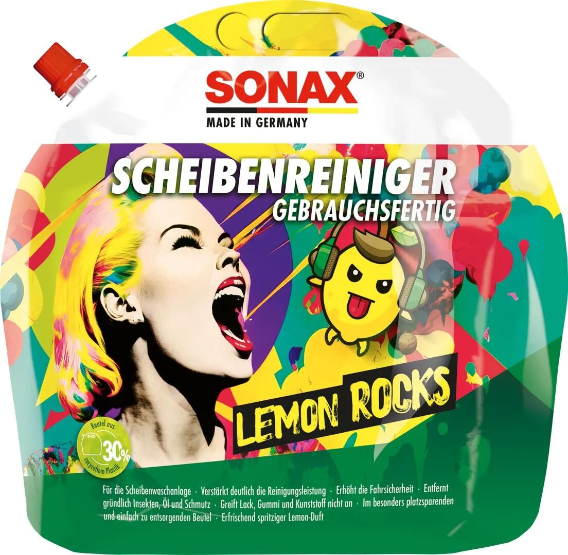 SONAX scheibenreiniger window cleaner 3 l lemon rocks