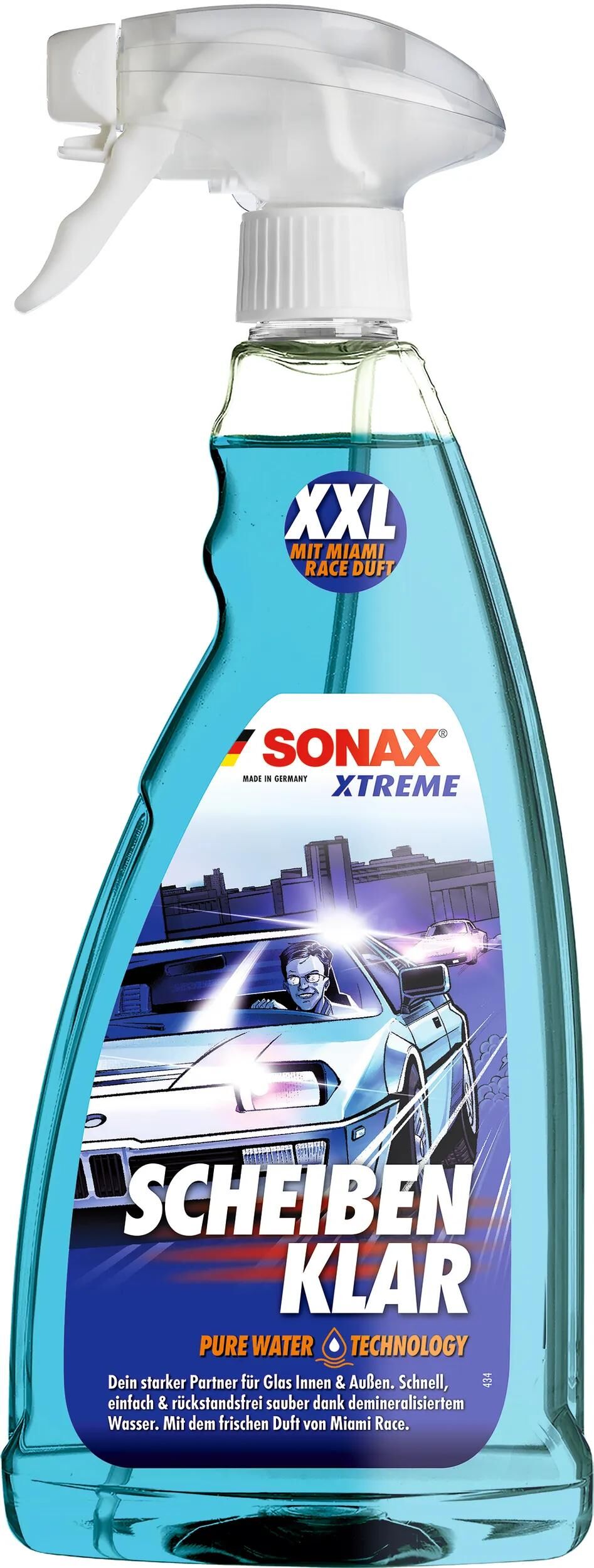 SONAX scheibenreiniger xtreme scheibenklar miami race sonderedition clear as glass miami race water bottle 1 l