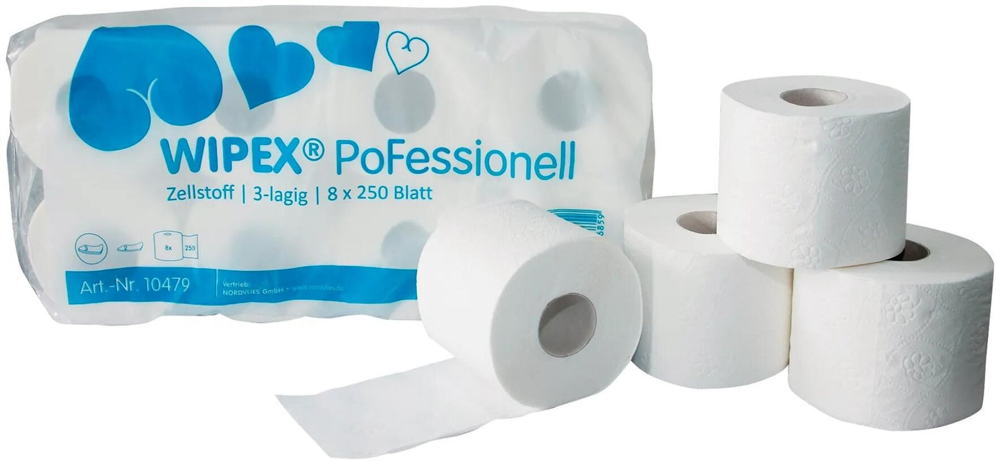 NORDVLIES toilettenpapier wipex pofessionell wipex toilet paper 3-laye packg.a.72 pcs.