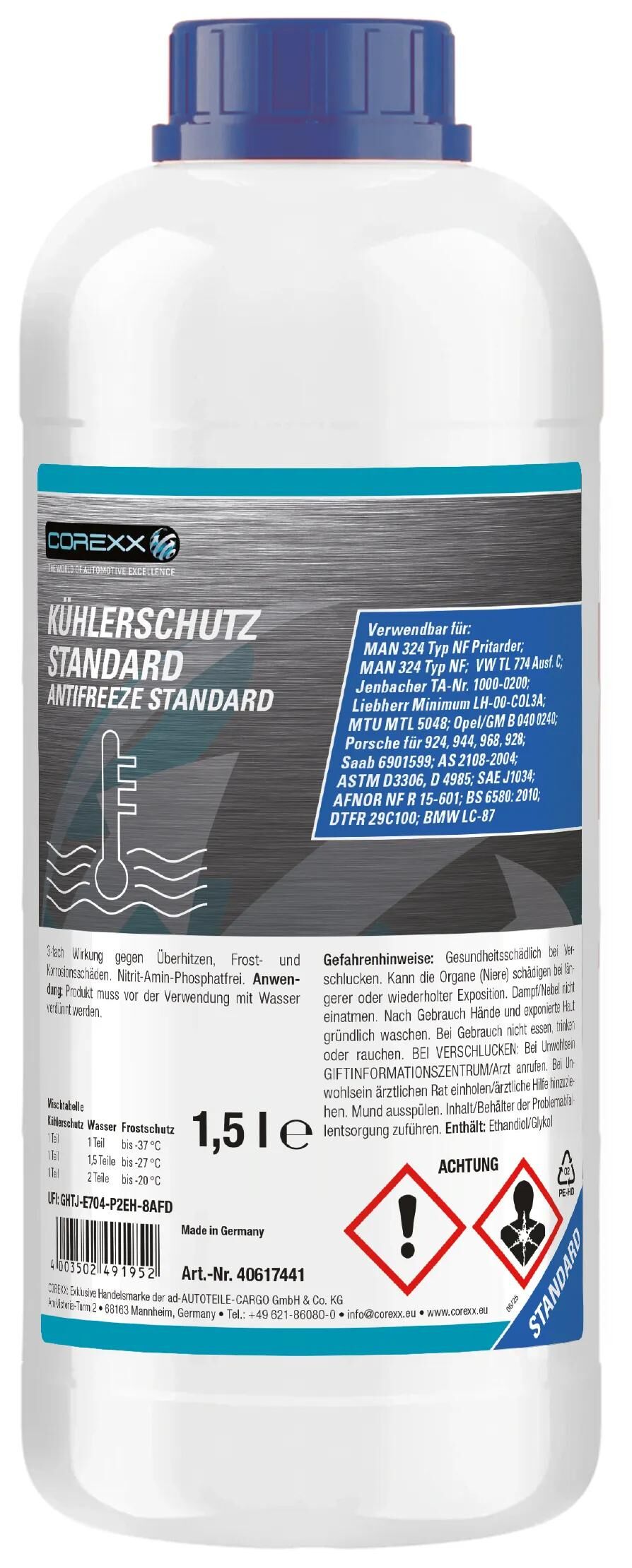 COREXX kühlerschutz standard g11 anti-freeze 1.5l standard (g11)