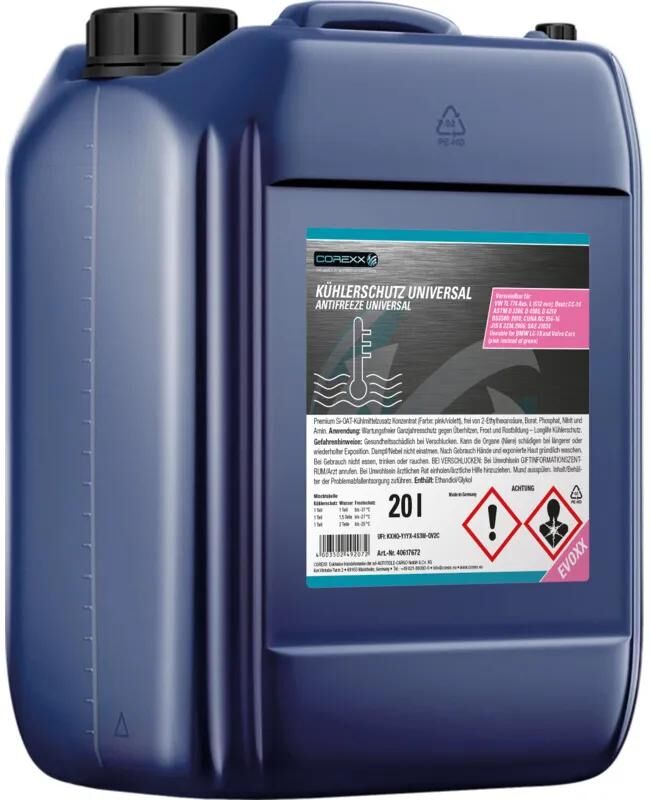 COREXX kühlerschutz uni evoxx anti-freeze 20 l universal evoxx