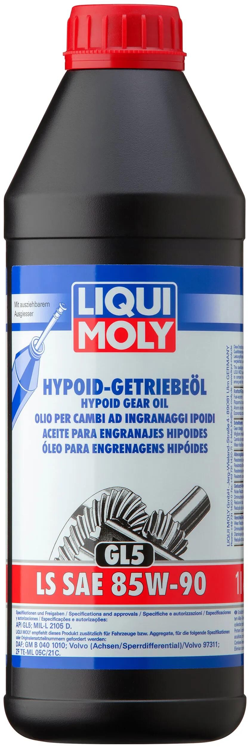 LIQUI MOLY getriebeöl hypoid gl 5 ls hypoid gear oil gl5 ls lm sae 85w-90 1l