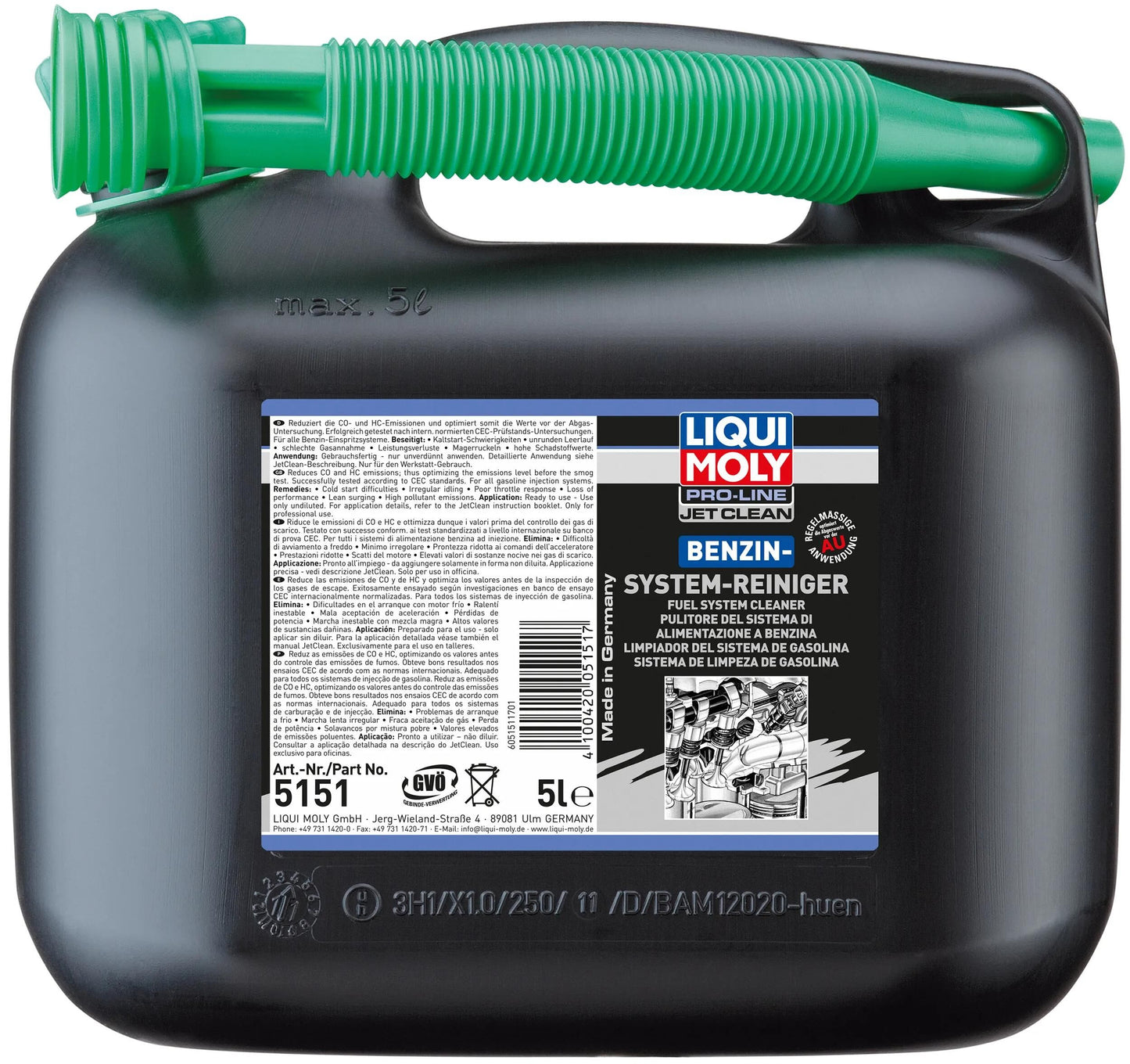 LIQUI MOLY spezialreiniger jetclean benzin-systemreiniger gasoline system cleaner jetclean