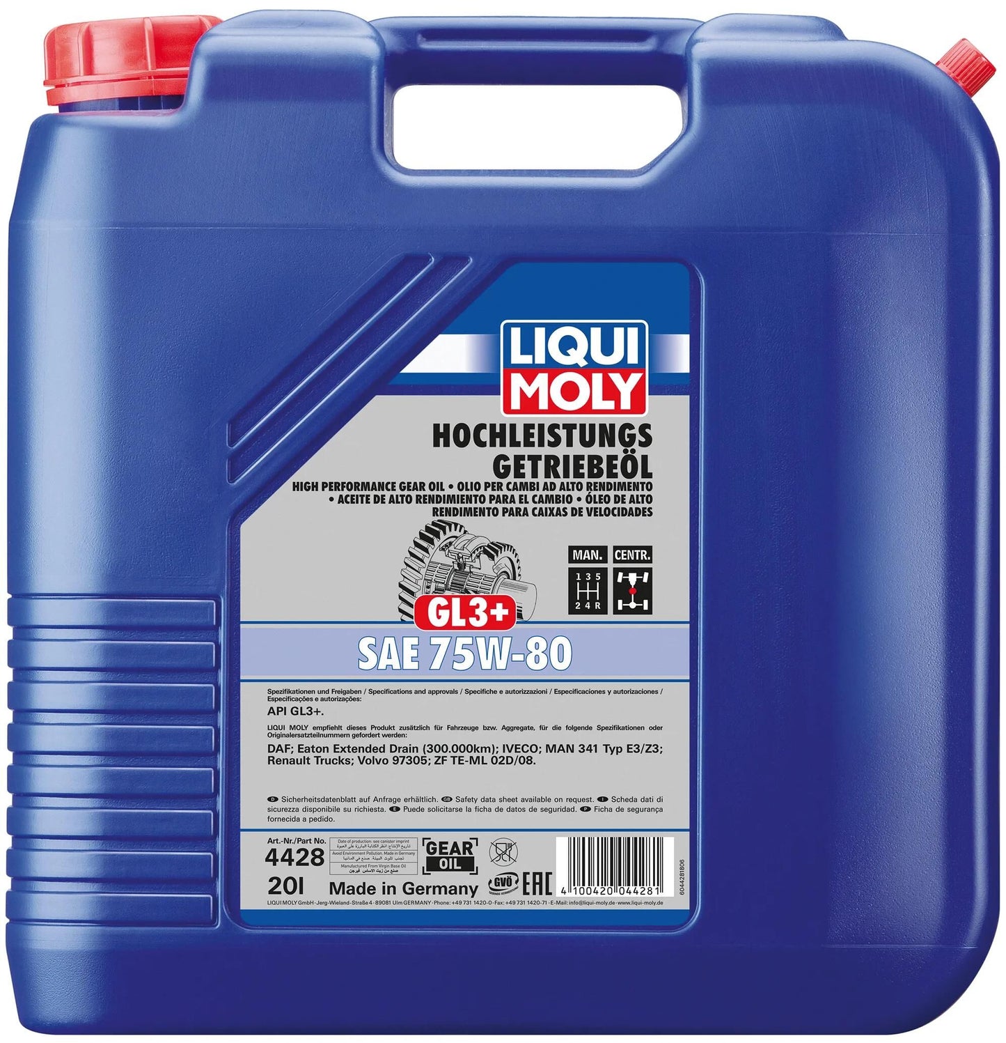 LIQUI MOLY getriebeöl gl3+ gear oil 75w-80 20l lm