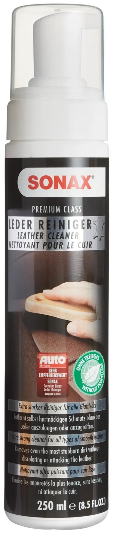 SONAX lederpflegemittel premiumclass lederreiniger leather cleaner 250ml