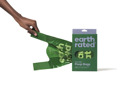 Earth Rated poepzakjes met handvaten lavendel gerecycled