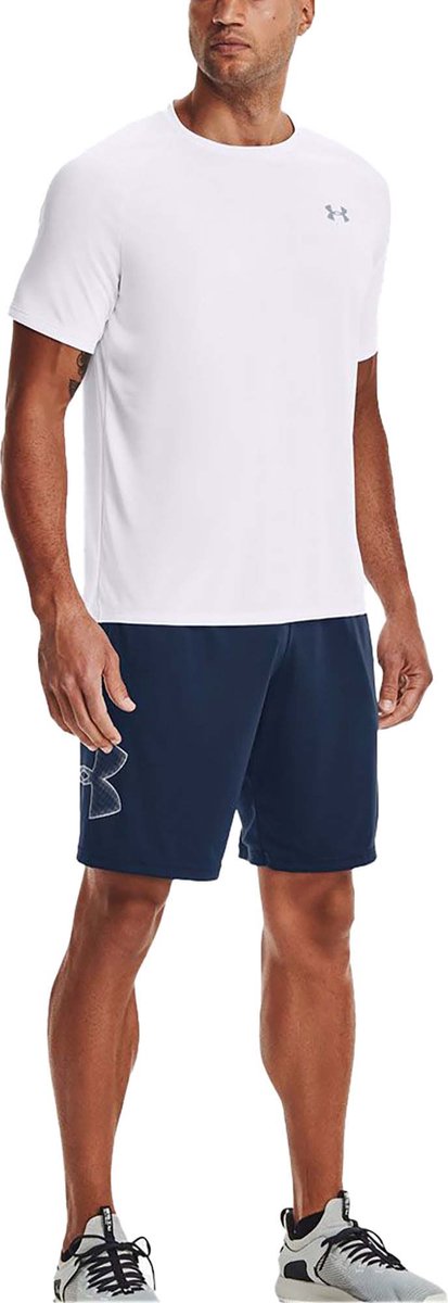 Under Armour ua tech 2.0 ss tee-wht heren sportshirt - wit - overcast grijs