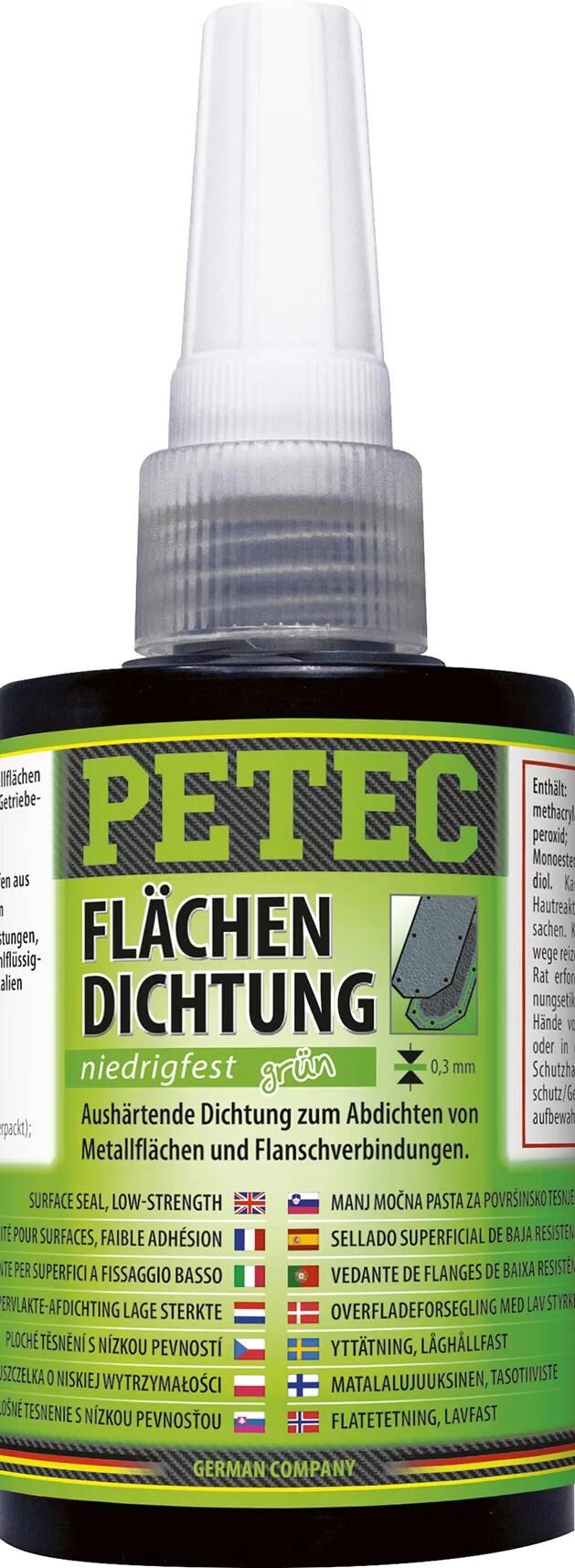 PETEC dichtmasse flächendichtung surface seal 75 ml green