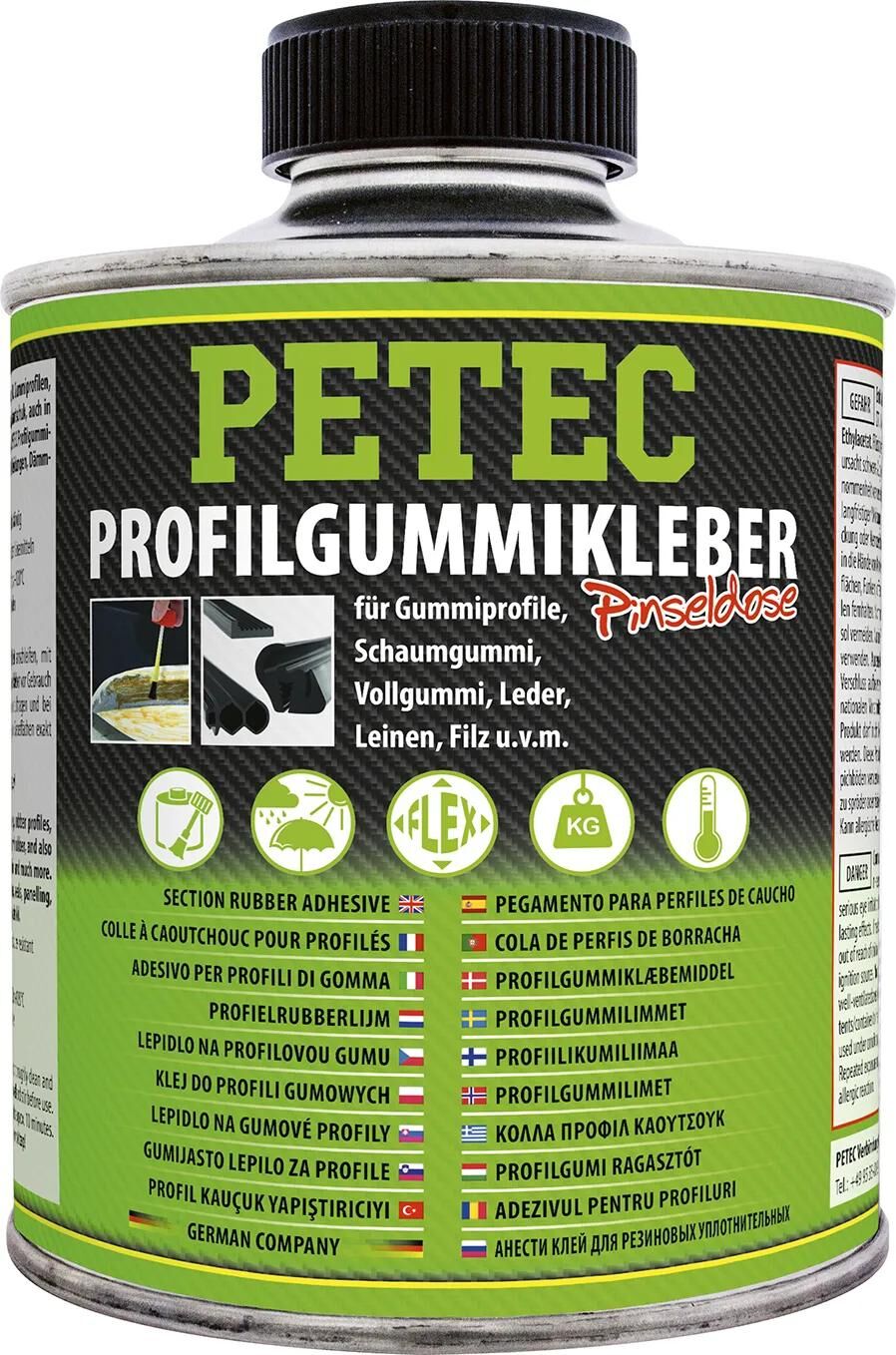 PETEC profilgummikleber profile rubber adhesive 3 pin box