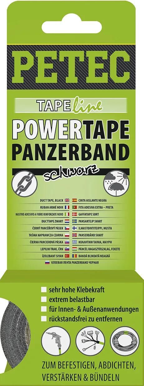 PETEC gewebeband power tape panzerband power tape black 5mtr.