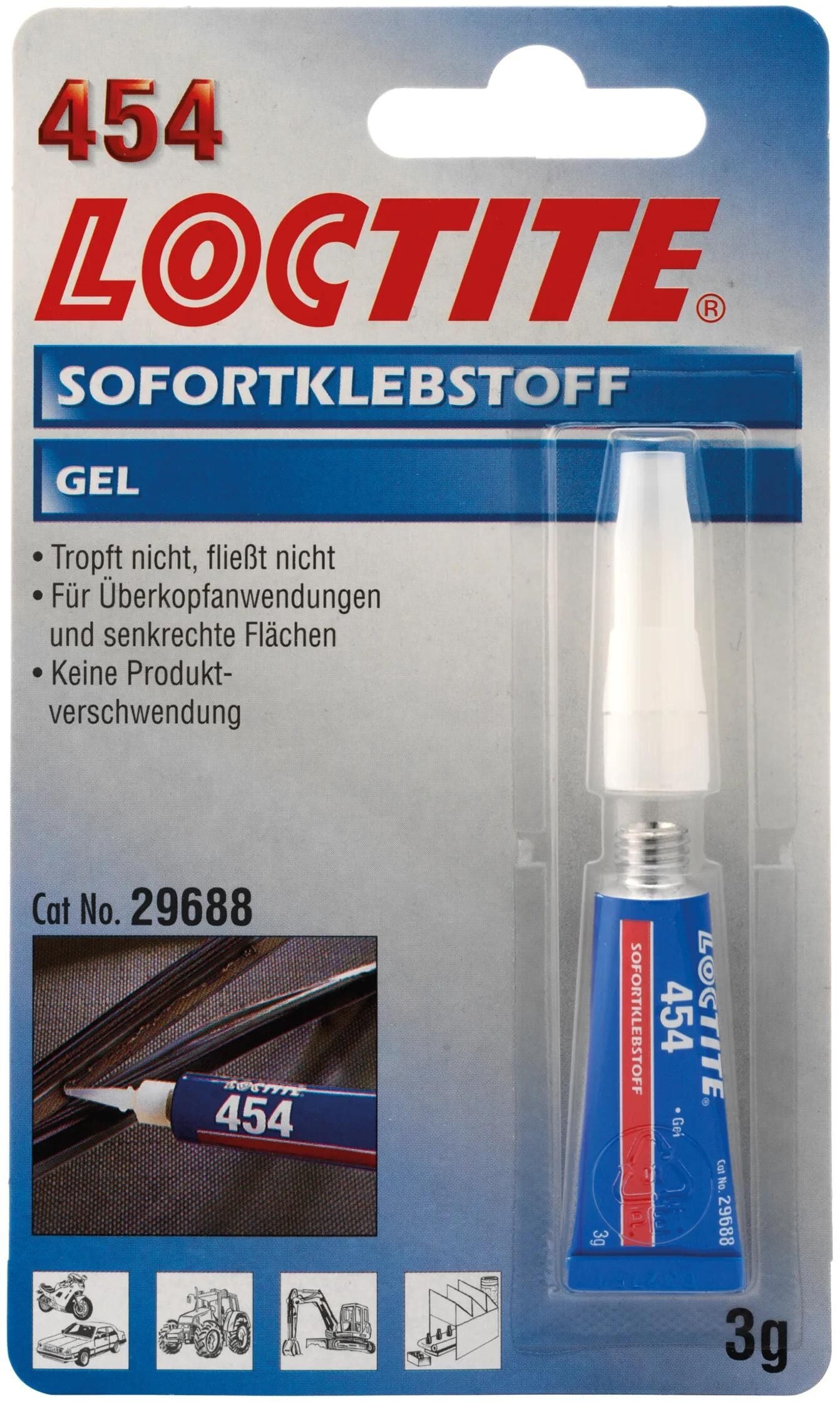 LOCTITE universalklebstoff 454 second glue 3 gr. gel tube sb