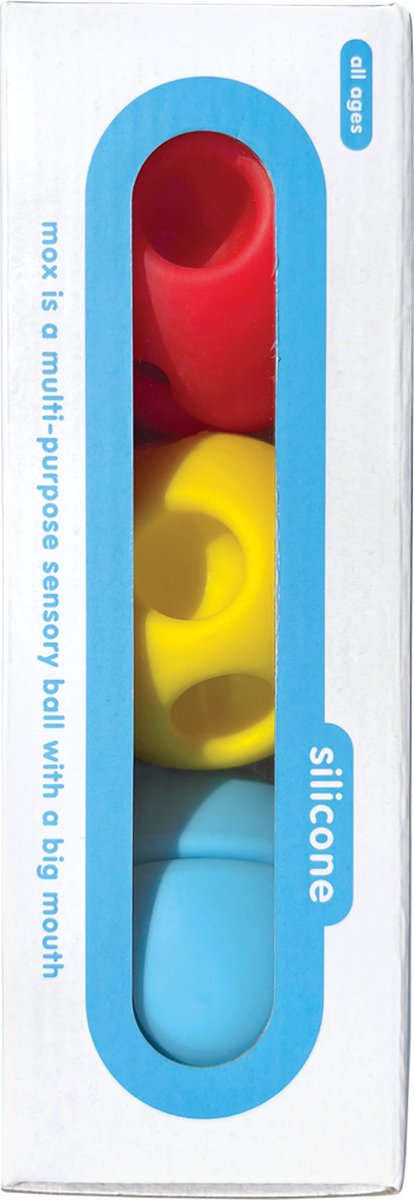Moluk Mox set primaire kleuren, set van 3 stuks, in doos 5.2x5.2x15.2cm, 0+