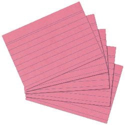 Abi Indexkaarten herlitz a6 175 gsm rood gelinieerde 100 stuks