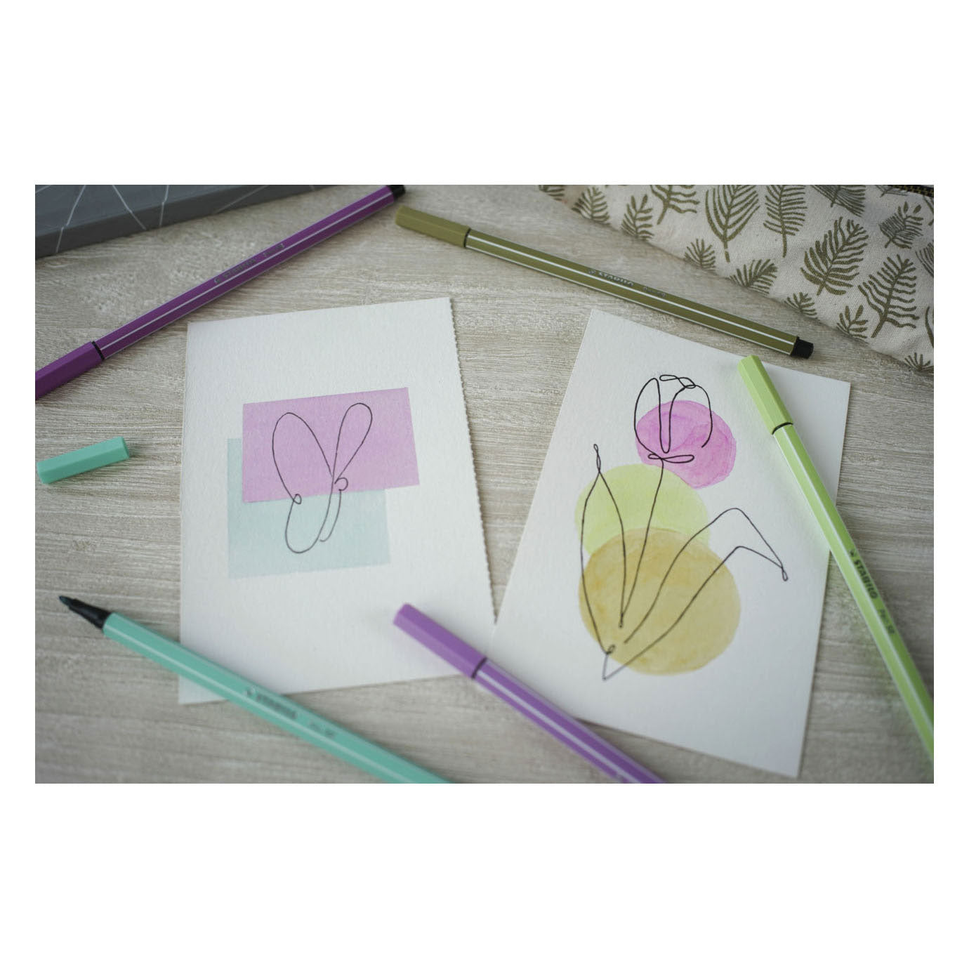 Stabilo creative set - pen 68 point 88 pastel - arty - combi etui 24 stuks