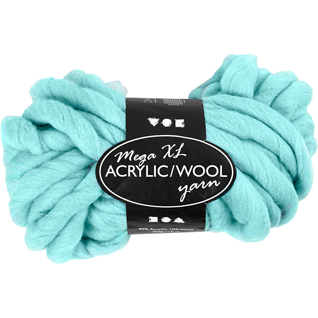 Creativ Company Https: www.cchobby.nl xl-garen-van-acryl-l-15-m-afm-mega-turquoise-300-gr-1-bol