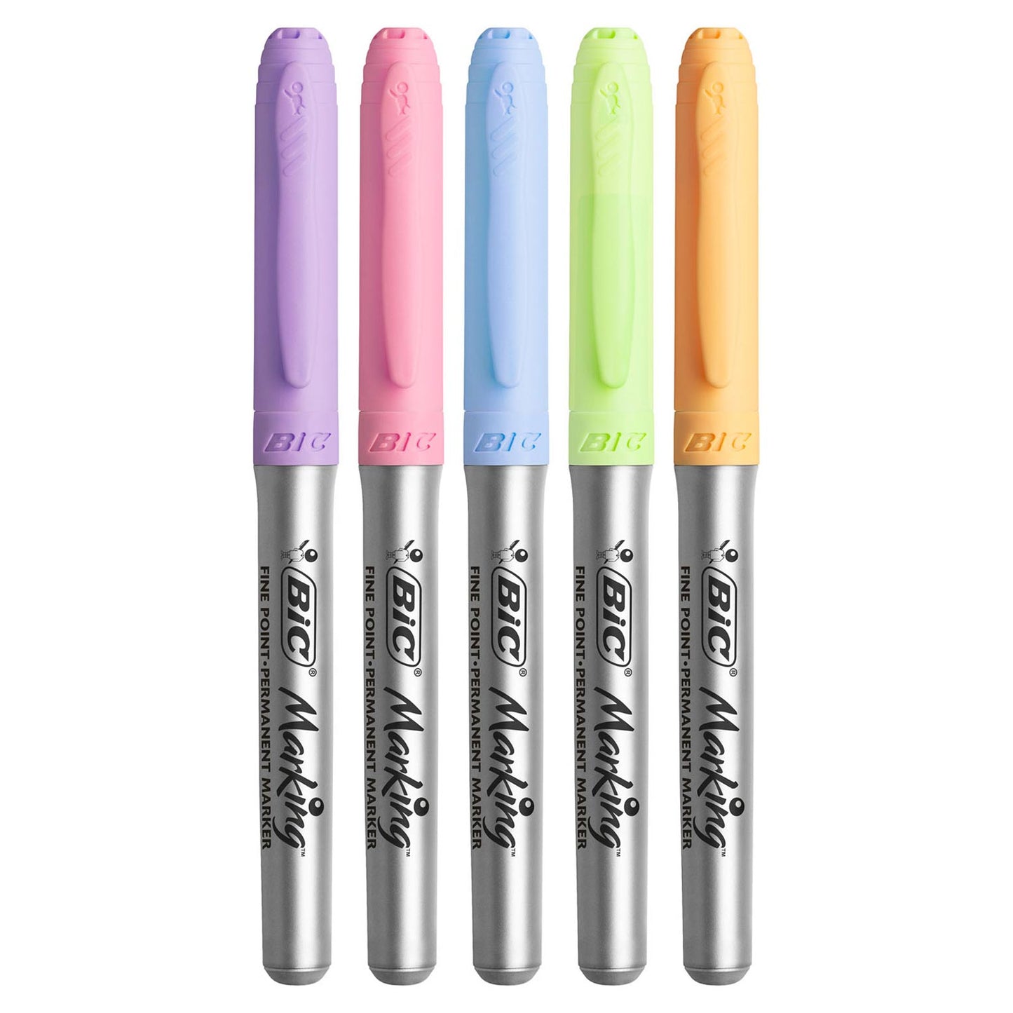 BIC intensity viltstiften permanent pastel, 5st.