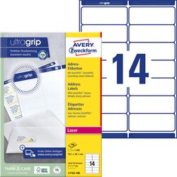 Adresetiketten Avery Zweckform QuickDry wit