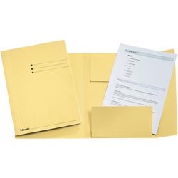 Esselte Mappen 3 flappen a4 240x318mm geel