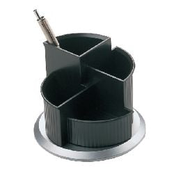 Pennenbakje Helit H6220599 Zwart zilver Draaibaar
