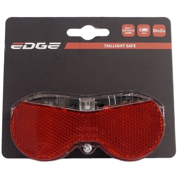 Edge Dragerachterlicht safe - led - 80mm incl batterijen