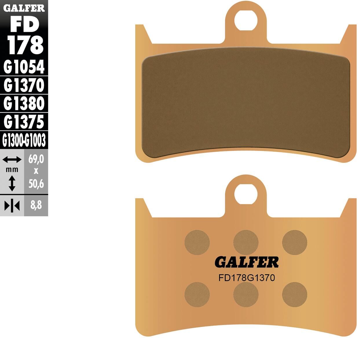 GALFER bremsbelag fd178 brake pads sinter fd178 g1380