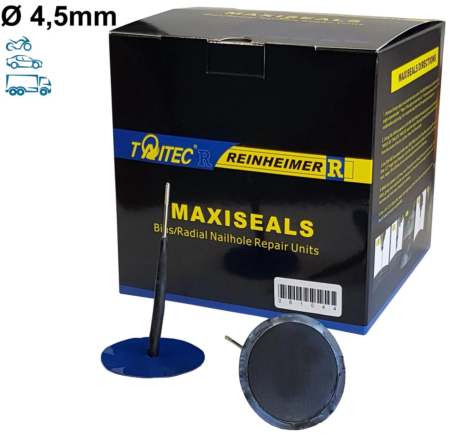 REINHEIMER reifenreparatur-set maxi-seal repair probe set maxi-seal 4.5mm ve24st.