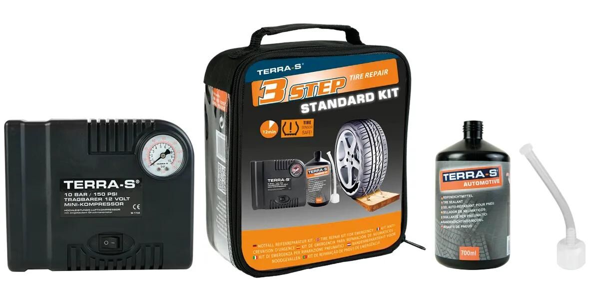 AUTOSTYLING SEEHASE reifenpannen-set terra s terra s tire tensioner se with compressors