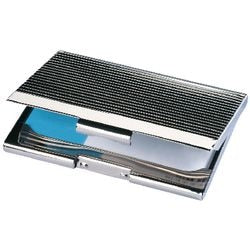 Sigel Visitekaarthouder vz130 91x56mm chroom 20-kaartjes