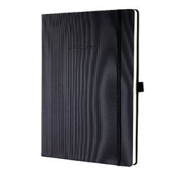 Sigel Notitieboek chamoispapier 80g m2 21x29,7cm blanco geribbeld 194blz 97vel