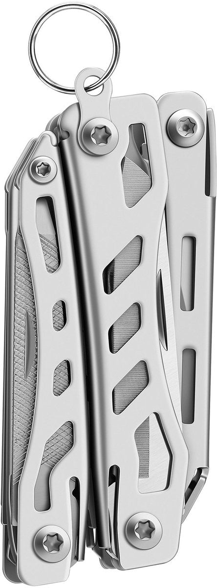 NexTool mini flagship – multitool 10-in-1 – compact handzaam – zilver rvs