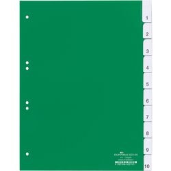 Tabbladen Durable 6221 PVC A4 230x297mm groen 10 tabs