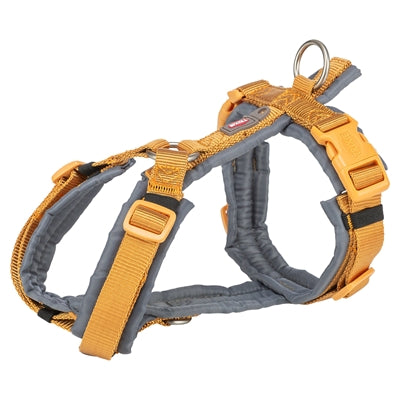 Trixie hondentuig premium trekking curry geel grafiet grijs