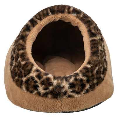 Trixie kattenmand iglo leo soft pluche bruin panterprint