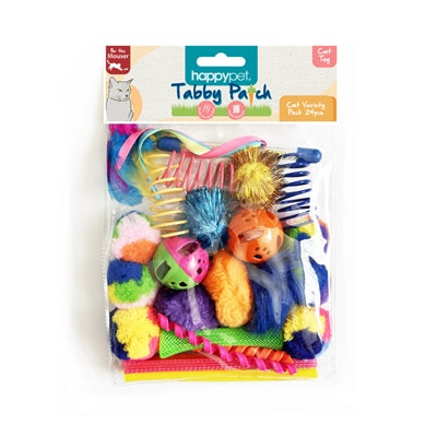 Happy Pet tabby patch variatie pack speeltjes