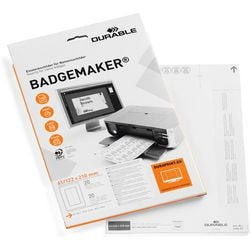 Insteekkaarten voor badges Durable Badgemaker wit