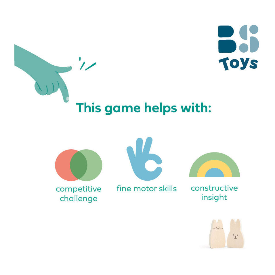 BS Toys houten balansspel konijnen