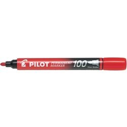 Permanent marker Pilot 100 1mm ronde punt rood