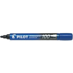 Permanent marker Pilot 100 1mm ronde punt blauw
