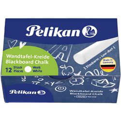 Schoolkrijt Pelikan ovaal wit 12 stuks