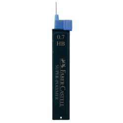 Vulpotlood-vulling Faber-Castell Super-Polymer HB 0,7 mm Zwart 12 Stuks