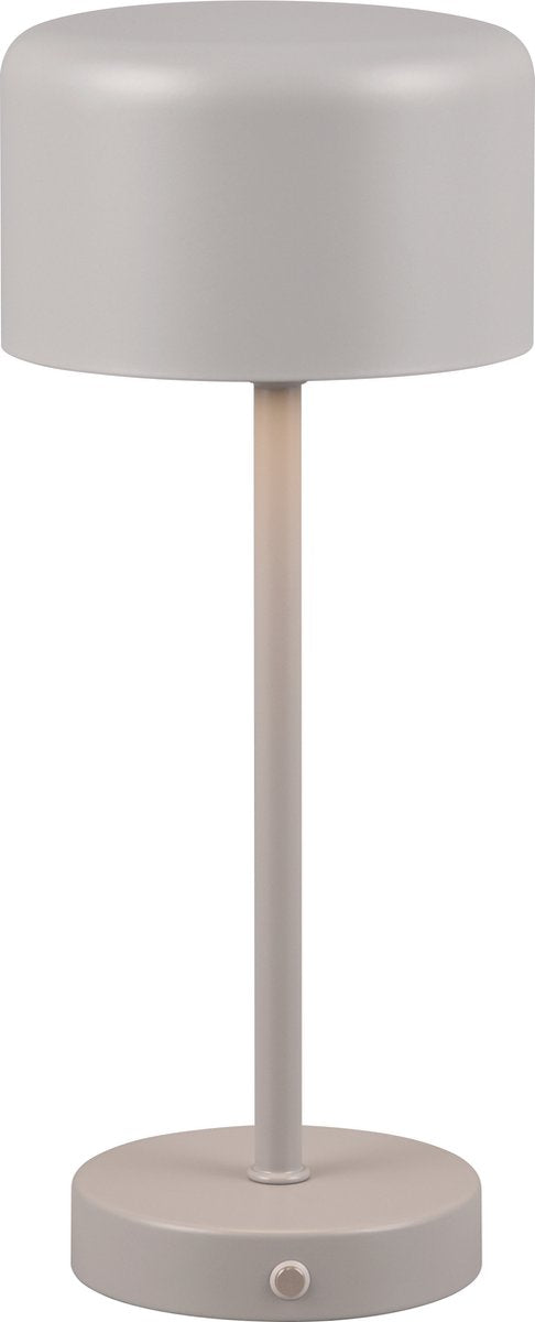 RL LIVE YOUR LIGHT Reality jeff - tafellamp - grijs - incl. 1x smd 1.5w - touch functie - oplaadbaar - dimbaar
