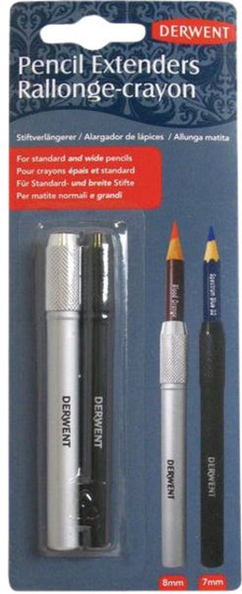 Derwent Potloodverlenger 7mm + 8mm (2 stuks) | 8 stuks
