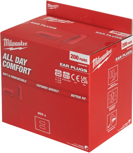 Milwaukee Accessoires oordoppen van schuim | 200 paar 4932480465