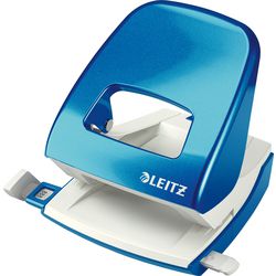 Leitz 2-gaats perforator 5008 8cm metalic blauw